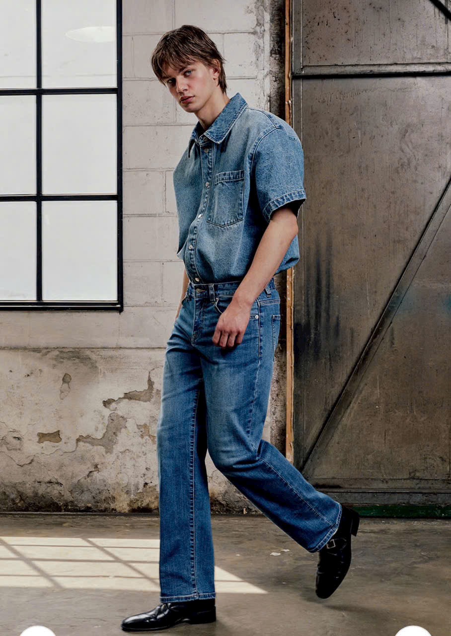 JEANS "PLAC" XANH ĐẬM